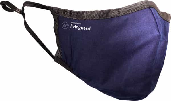 Livinguard Street Mask | 2 Layers | Non-Toxic & Safe | Cotton Face Mask | Large - Bombay Blue