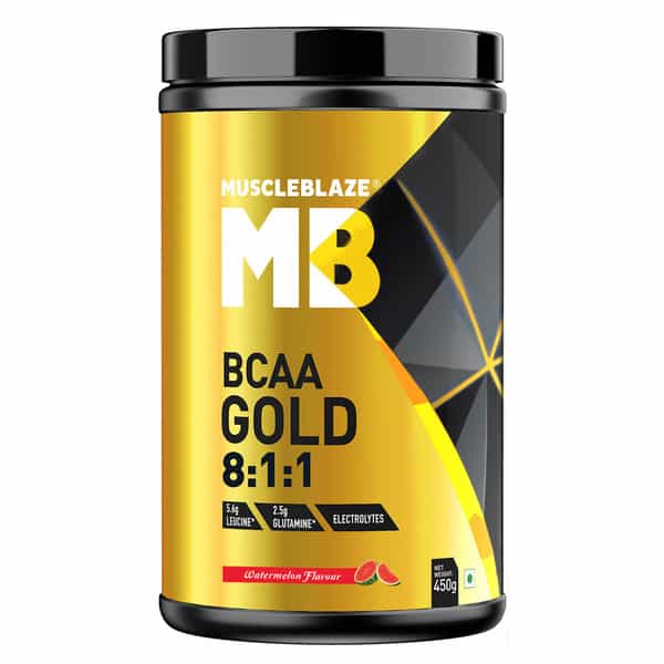 Muscleblaze Bcaa Gold 8:1:1 (Watermelon | 450G | 60 Servings) | With Higher Leucine