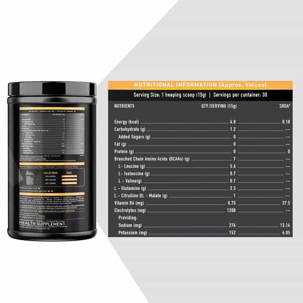 Muscleblaze Bcaa Gold 8:1:1 (Watermelon | 450G | 60 Servings) | With Higher Leucine