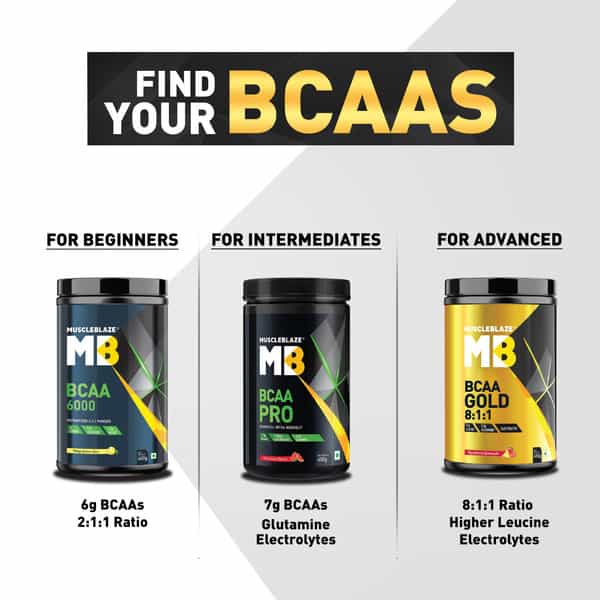 Muscleblaze Bcaa Gold 8:1:1 (Watermelon | 450G | 60 Servings) | With Higher Leucine
