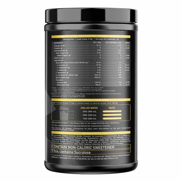 Muscleblaze Bcaa Gold 8:1:1 (Watermelon | 450G | 60 Servings) | With Higher Leucine
