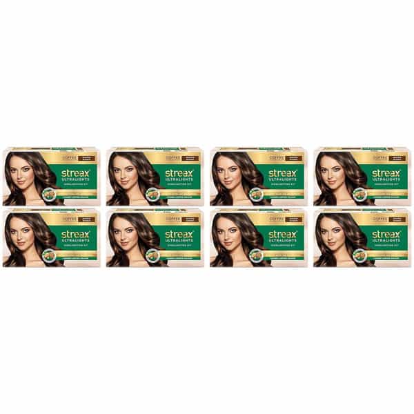 Streax Ultralights Highlighting Kit Mocha Brown(60 Ml)Pack Of 8 Mocha Brown