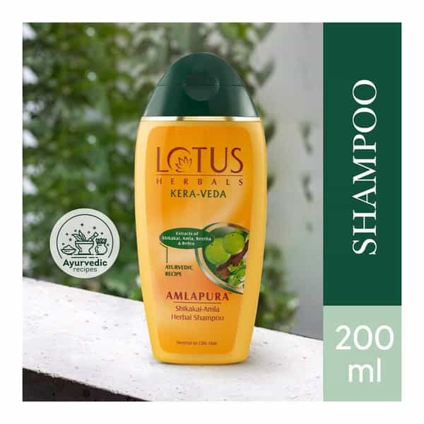 Lotus Kera-Veda Amlapura Shikakai- Amla Herbal Shampoo 200 Ml