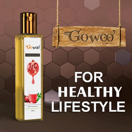 Go Woo 100% Pure Pomegranate Seed Carrier Oil Cold Pressed 100 Ml