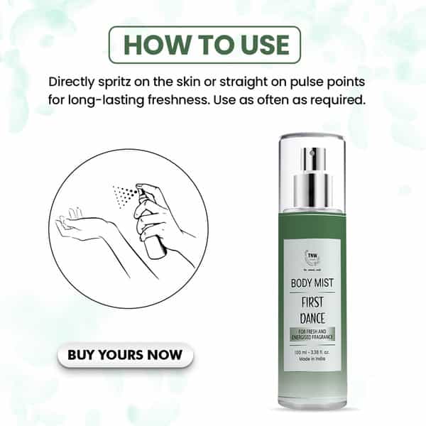 Tnw The Natural Wash First Dance Body Mist For Long-Lasting Energizing Fragrance | 100Ml