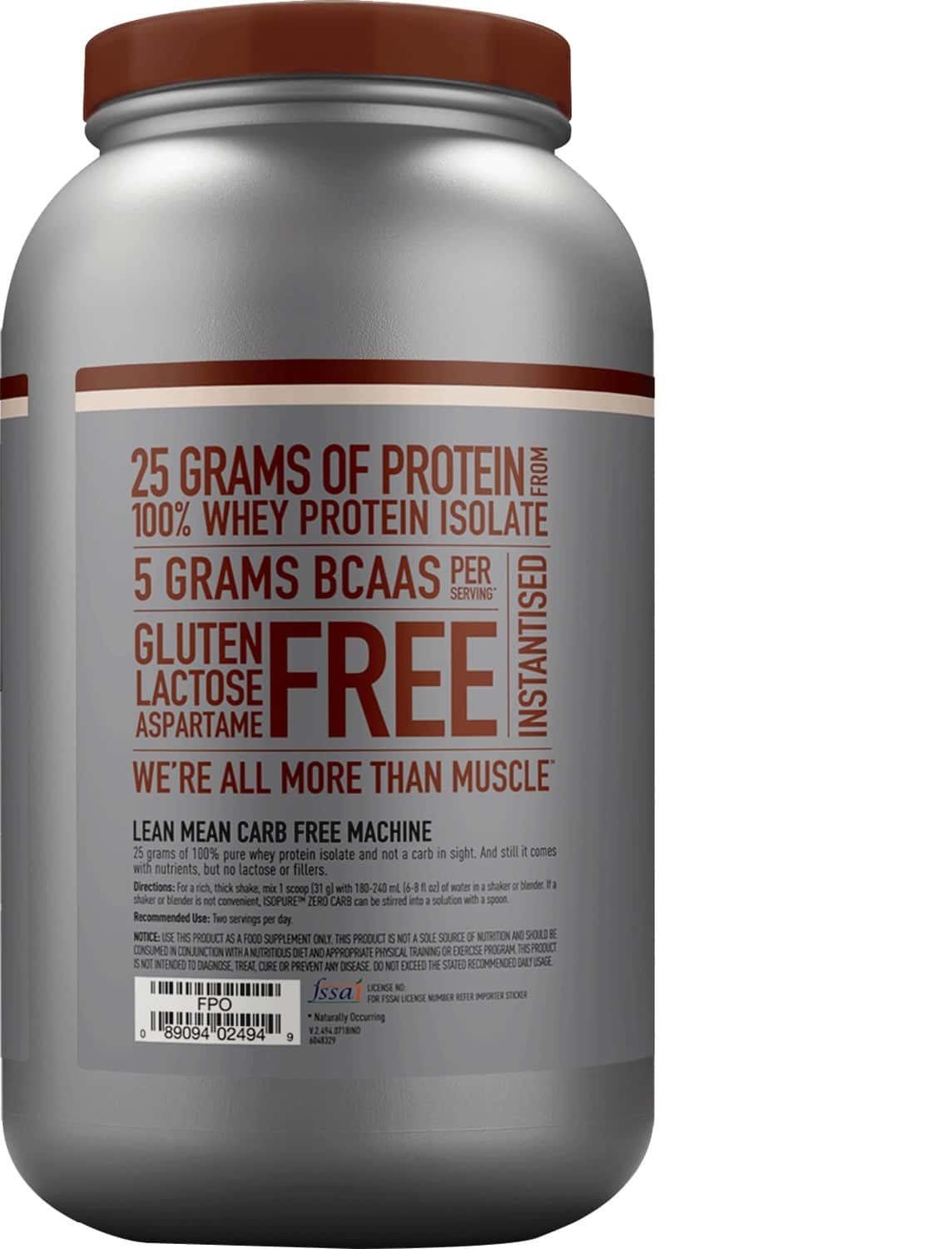 Buy ISOPURE ZERO CARB 100 WHEY PROTEIN ISOLATE POWDER3LBS1.36 KG