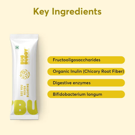 Bug Buddy See You Never Bloating | Debloat Drink With Probiotics & Digestive Enzymes | 30-Day Pack