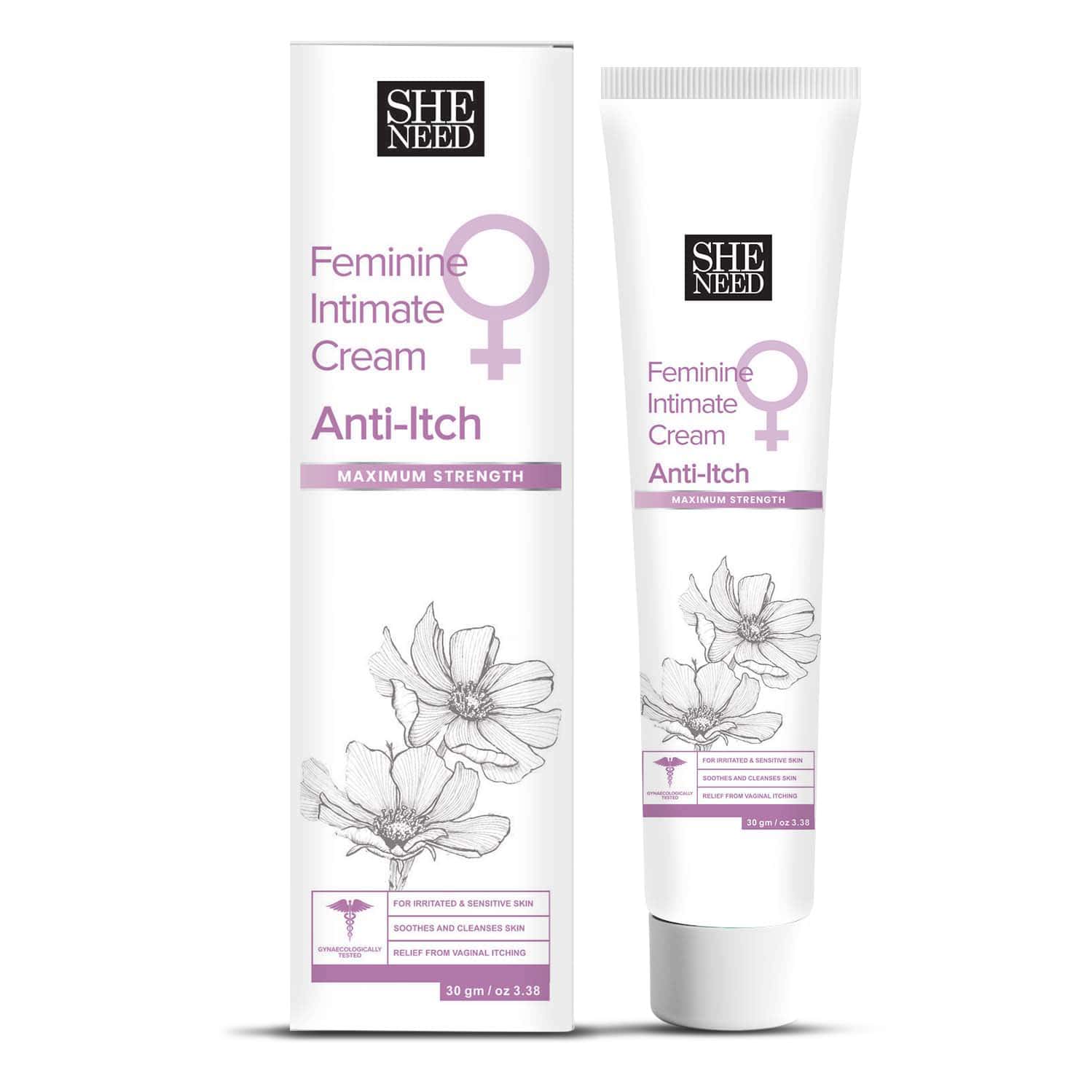 Sheneed Feminine Intimate Anti-itch Cream | Maximum Strength | All Skin Types | Gynac Approved|30g