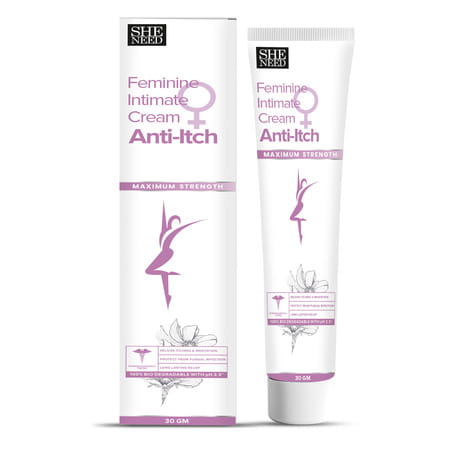 Sheneed Feminine Intimate Anti-Itch Cream | Maximum Strength | All Skin Types | Gynac Approved|30g
