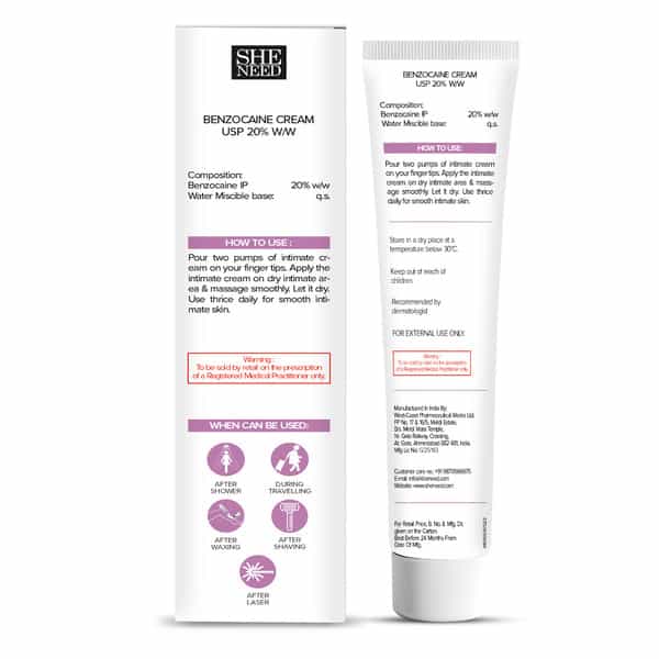 Sheneed Feminine Intimate Anti-Itch Cream | Maximum Strength | All Skin Types | Gynac Approved|30G