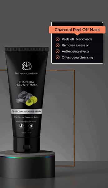 The Man Company Charcoal Peel Off Mask To Remove Blackheads Dead Skin - 100 Gm