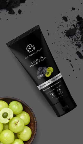 The Man Company Charcoal Peel Off Mask To Remove Blackheads Dead Skin - 100 Gm