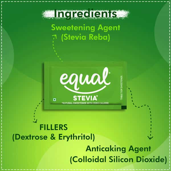 Equal Stevia Natural Sweetener Sugar Free 50 Sachet Pack Of 4