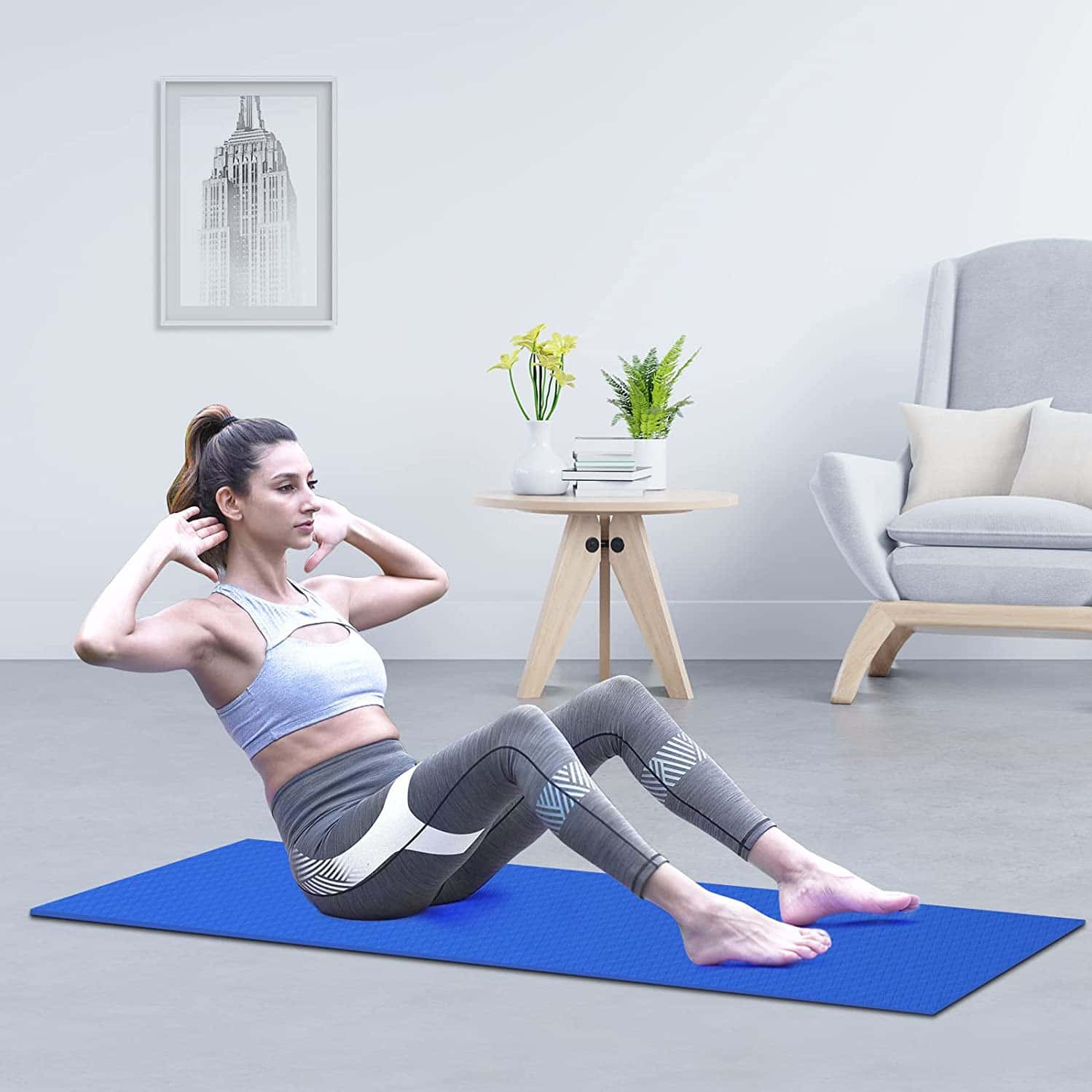 Buy BEATXP BLUE COLOR (4MM) EVA YOGA MAT FOR WOMEN & MENTEXTURED