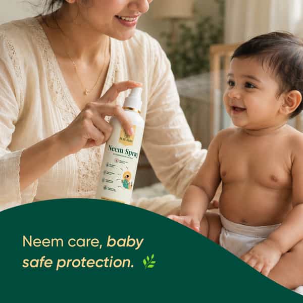 Pure Aura Baby Summer Extra Care Kit Shampoo Body Wash Sunscreen Face Cream Neem Spray Wipes Combo