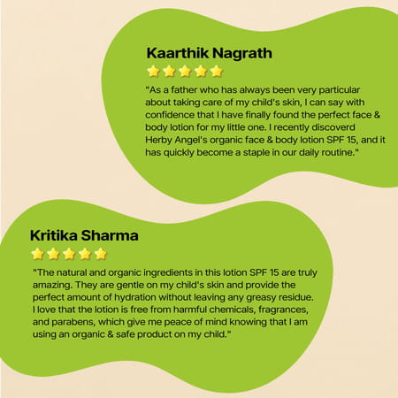 Herby Angel Ultra Gentle Baby Lotion With Spf 15 | Aloe Vera | Neem & Lavender Oil - 200ml