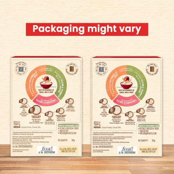 Nestle Cerelac Wheat Apple Cherry | No Refined Sugar & No Preservatives | 8 To 24 Months | 350 Gm