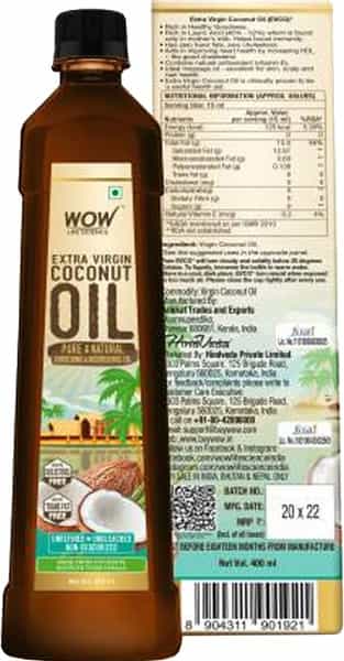 Wow Life Science Extra Virgin Coconut Oil - 400Ml