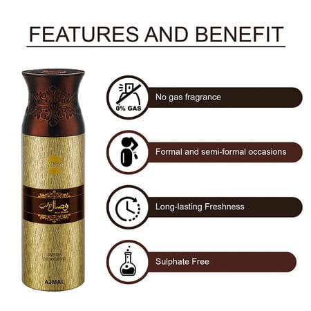 Maryaj Direction East Edp Spicy Perfume 100ml For Men And Ajmal Wisal Dhahab Deodorant 200ml For Men