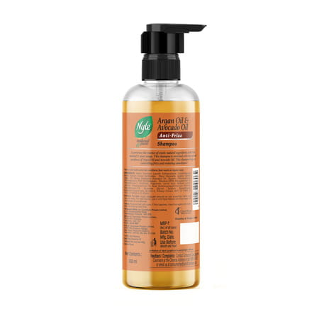 Nyle Natural & Pure Shampoo For Frizz Free Hair | With Goodness Of Argan Oil & Avocado Oil | 300ml