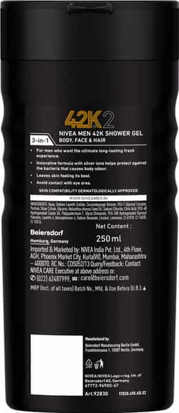 Nivea 42K Shower Gel For Runners - 250 Ml