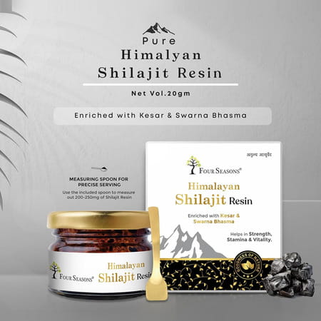 Four Seasons Himalayan Shilajit Gold Resin (20Gm) | Boost Performance | Endurance And Stamina