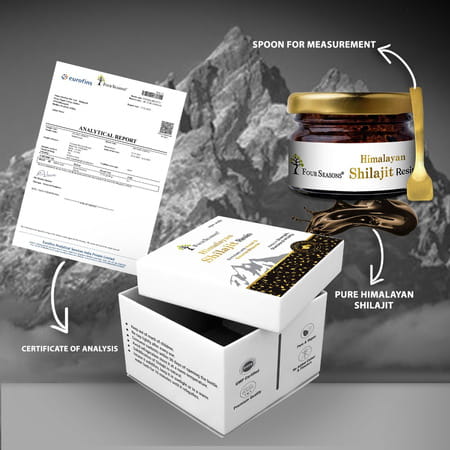 Four Seasons Himalayan Shilajit Gold Resin (20Gm) | Boost Performance | Endurance And Stamina