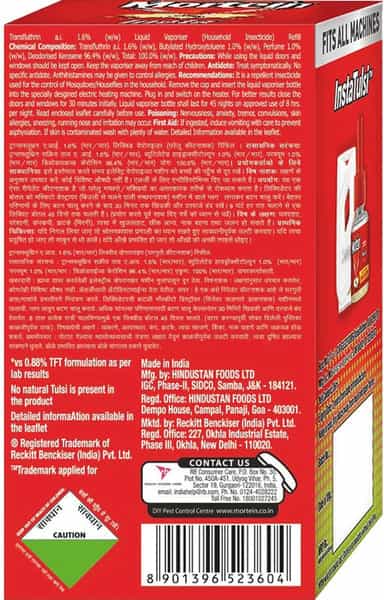 Mortein Insta Refill Tulsi - 35 Ml + 25% Extra