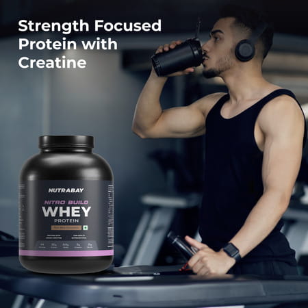 Nutrabay Pro Nitro Build Whey Protein - 2kg | Rich Milk Chocolate - 22 Servings | For Men And Women