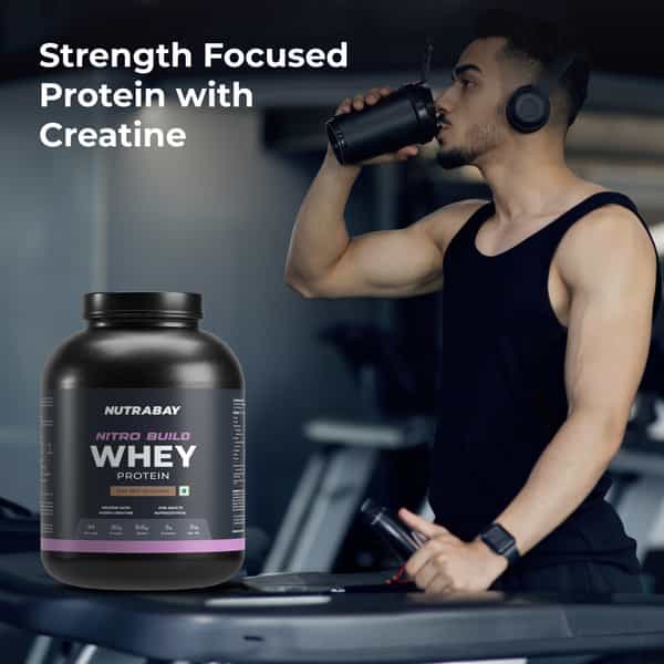 Nutrabay Pro Nitro Build Whey Protein - 2Kg | Rich Milk Chocolate - 22 Servings | For Men And Women