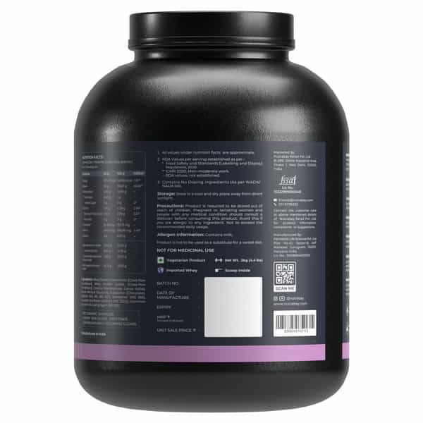 Nutrabay Pro Nitro Build Whey Protein - 2Kg | Rich Milk Chocolate - 22 Servings | For Men And Women