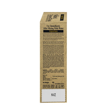 Nisha Nature Mate Henna Based Hair Colour Original Black 60g | No Ammonia/Resorcinol | 100% Coverage