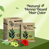 Nisha Nature Mate Henna Based Hair Colour Original Black 60g | No Ammonia/Resorcinol | 100% Coverage