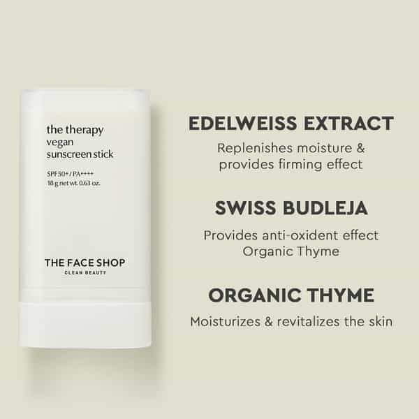 The Face Shop The Therapy Vegan Sunscreen Stick Spf50+