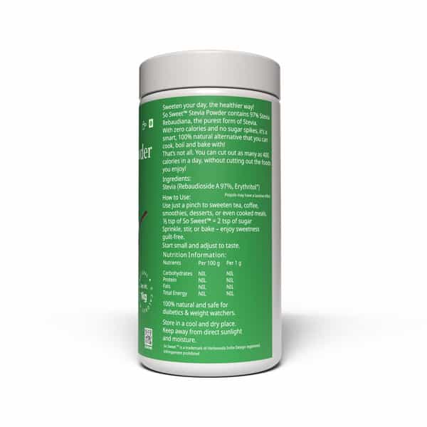 So Sweet Stevia Powder Sugar Free Zero Calorie Sweetener (1 Kg)