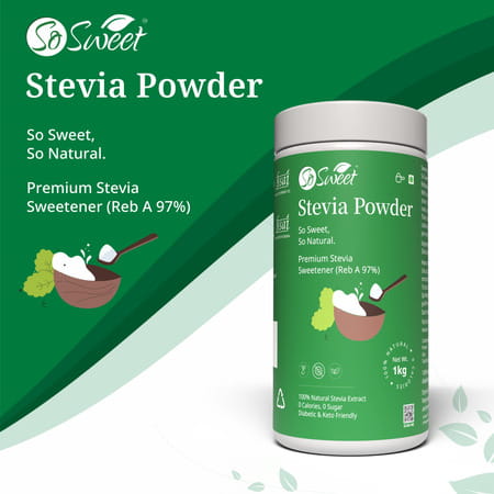 So Sweet Stevia Powder Sugar Free Zero Calorie Sweetener (1 Kg)