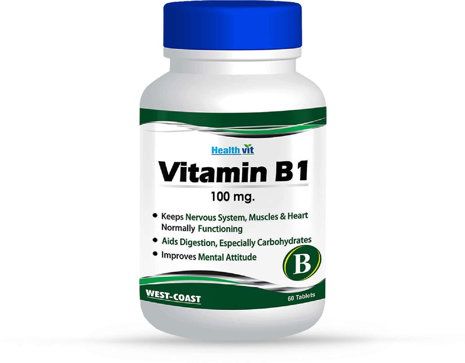 Healthvit Vitamin B1 Thia-Min 100mg Multivitamin Tablets Bottle Of 60
