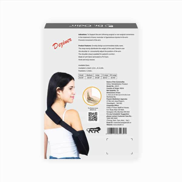 Dr. Odin As-01 Deziner Arm Sling Pouch - Customizable Fit For Personalized Comfort (Xxl)