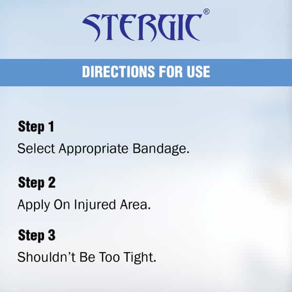 Stergic Crepe Bandage With Flexible Clips Pain Relief Garam Patti (15Cm X 4M)
