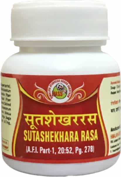 Hass Sutashekhara Rasa (80 Tab Of 250 Mg Each) For Heartburn Hyperacidity Detoxification For Ibs