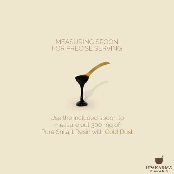 Upakarma Ayurveda Pure Shilajit Resin Form With Gold Dust 20 Grams