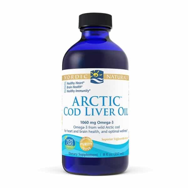 Nordic Naturals Arctic Cod Liver Oil 1060 Mg Omega 3 Fish Oil Epa & Dha Unflavored 237Ml