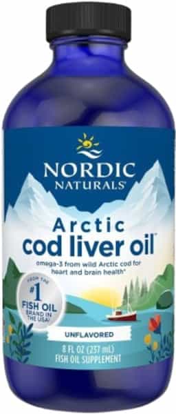Nordic Naturals Arctic Cod Liver Oil 1060 Mg Omega 3 Fish Oil Epa & Dha Unflavored 237Ml