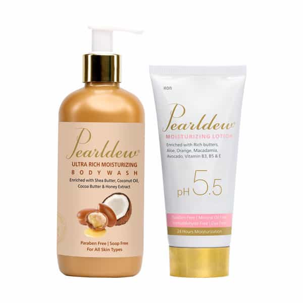 Pearldew Winter Care Combo Ultra Rich Moisturizing Body Wash 300 Ml And Moisturizing Lotion 100 Ml