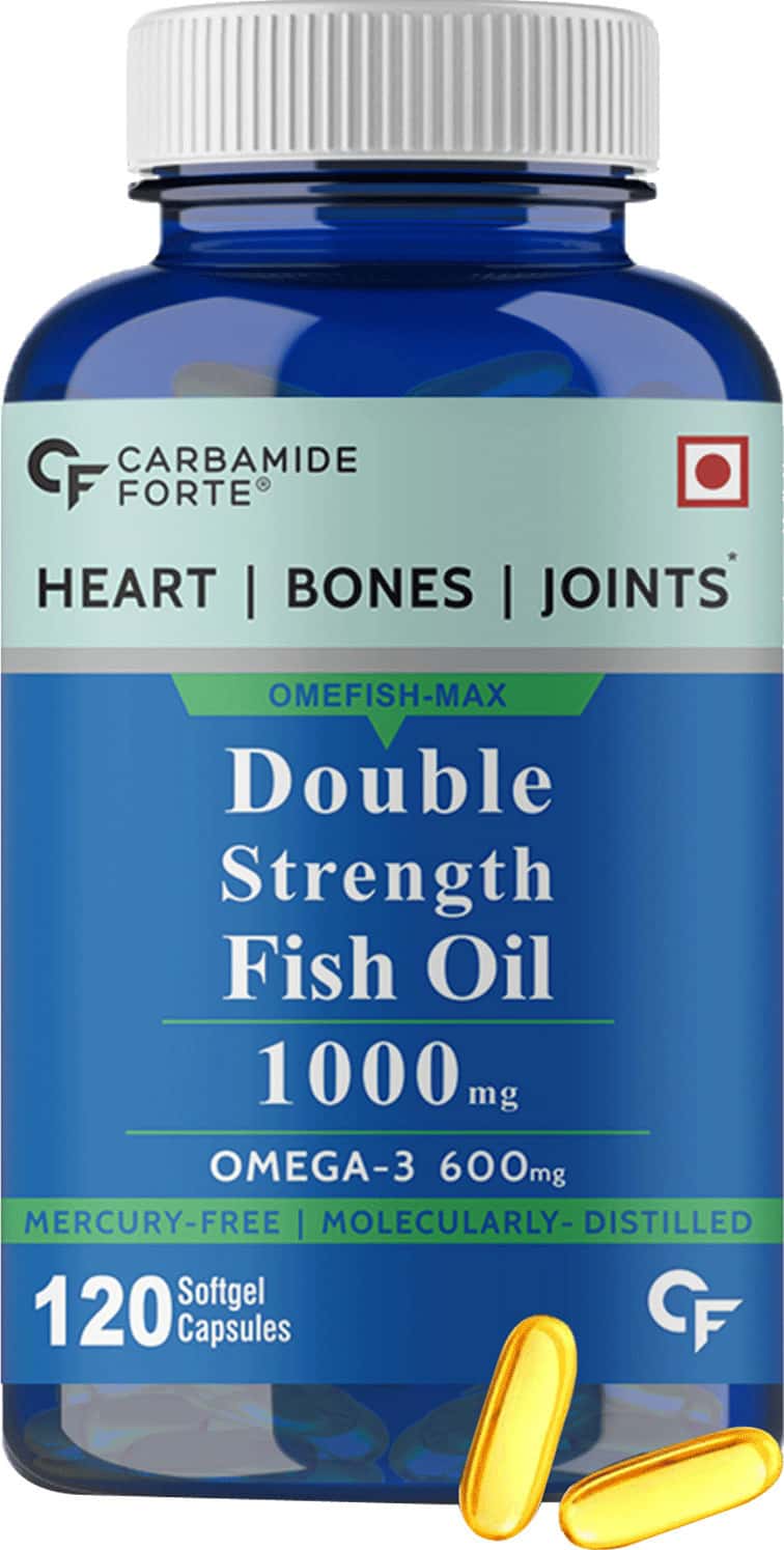 Carbamide Forte Double Strength Fish Oil 1000mg With Omega 3 600mg-120 Capsules