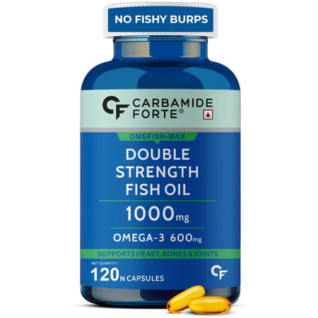 Carbamide Forte Double Strength Fish Oil 1000mg With Omega 3 600mg-120 Capsules