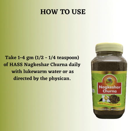 Hass Nagkeshar Churna - Nagkesar Powder- For Bleeding Piles For Leucorrhoea (1x500 Gram)