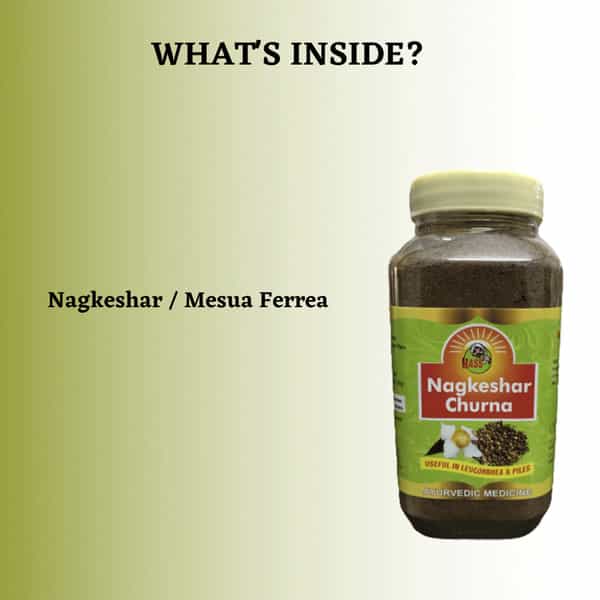 Hass Nagkeshar Churna - Nagkesar Powder- For Bleeding Piles For Leucorrhoea (1X500 Gram)
