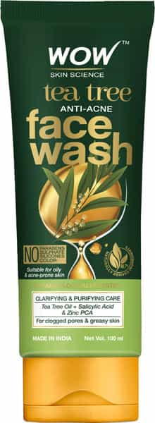 Wow Anti Acne Neem & Tea Tree Face Wash - 100Ml