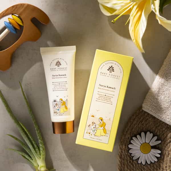 Baby Forest Surya Kawach Baby Sunscreen Lotion Spf 15 | Paraben Free | 100 Gm (1-8 Yrs)
